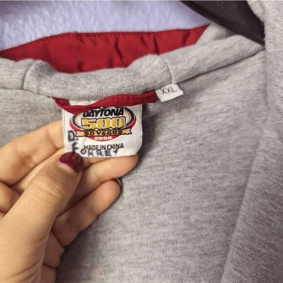 VTG 2008 NASCAR Daytona 500 Jacket Sweatshirt Windbreaker 2XL Zipper Red Unisex - Picture 9 of 10